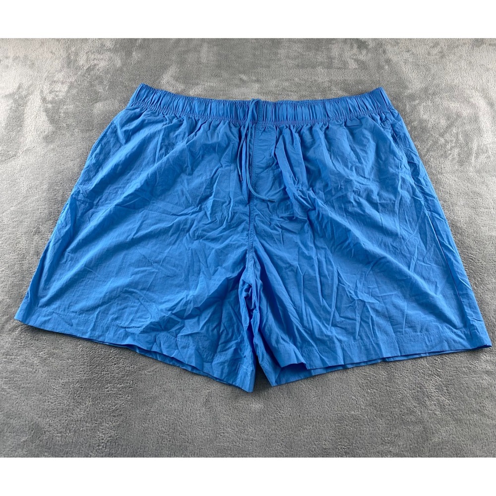 KS Island Blue Swim Shorts Mens 5XL Big Mesh Lined Elastic Drawstring Trunks
